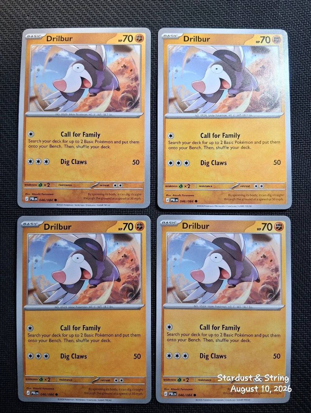 Pokemon Drilbur Mega Excadrill ex 103 And 065 Card Lot Set Pack To Sleeve/LP